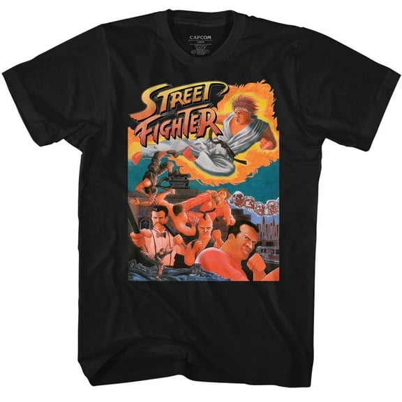Street Fighter Awesome Black Adult T-Shirt