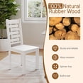thumbnail image 5 of Giantex Wood Dining Chair Set of 2, 100% Solid Rubber Wood Kitchen Chairs, White, 5 of 9