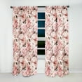 thumbnail image 2 of Designart "Beautiful Antique Pink Flower Garden II" Damask Curtain Panels, 2 of 6