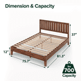 Zinus Vivek 37" Deluxe Wood Platform Bed Frame with Headboard, King