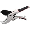 thumbnail image 1 of Cortador de tubos de PVC con trinquete para cortar tubos de PVC, herramienta para cortar tubos de polietileno PEX OD PPR, cortador de tubos de plástico, hasta 2,5" (64 mm, blanco) JFHHH pequeña, 1 of 5