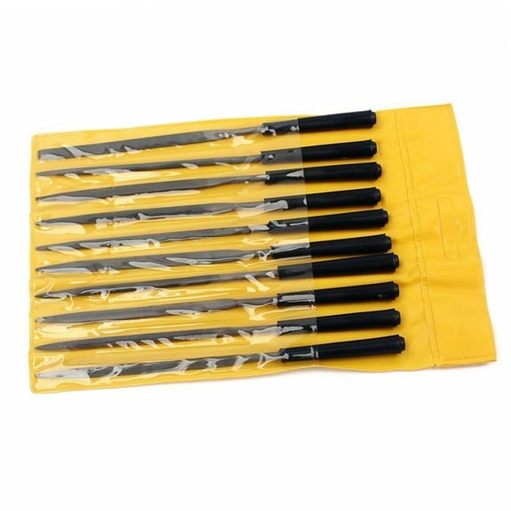 Htovila Steel file,Luthier Tool Musical Professional Set Polished File Dsfen Tools 10pcs Luthier Eryue Qisuo