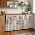 thumbnail image 3 of Coastal Christmas Cabinet Curtain 28"Wx51"L, Dustproof Storage Cabinet Curtain with Self Adhesive Tape, Xmas Balls Nautical Starfish Tall Pantry Cover Drape for Kitchen, Laundry Room, Utility Closet, 3 of 9