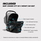 thumbnail image 3 of Sistema de viaje todo terreno Baby Jogger City Mini GT2, con asiento infantil para automóvil City GO 2, exclusivo de Pike, incluye barra para el vientre, manillar de cuero sintético y tela de primera, 3 of 5