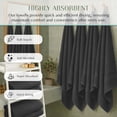thumbnail image 3 of Home Weavers Willow Bath Towels Set of 10, 100% Cotton Zero Twist, 630 GSM, Soft Absorbent Quick Dry, 27x54 inch, Dark Grey, 3 of 8