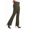 thumbnail image 2 of Rekkuna Women's Comfort Stretch Pull-On Bootcut Pant with Tummy Tamer Panel (6, Olive), 2 of 5