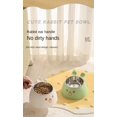 thumbnail image 5 of Dog & Cat Food Bowl Non-Slip Wide Shallow Pet Dish for Whisker Fatigue Relief Plastic Raised Tilted 15 Degrees Elevated for Cats and Small Dogs (Green & Steel Bowl), 5 of 9