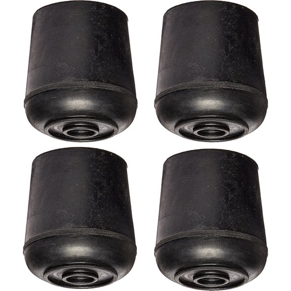 Rubber Leg Tip, 1-1/4", Black 4 pack
