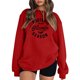 thumbnail image 1 of Gibobby Sudaderas para mujer oferta Sudaderas de moda de gran tamaño para mujer con cuello alto de manga larga trajes de otoño 2023(Rojo,CH), 1 of 3