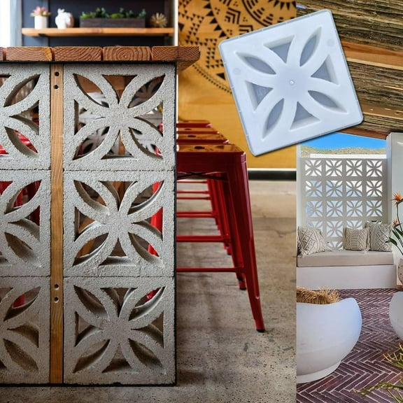Windmill Breeze Brick Concrete Molds and Forms for Wall Decoration DIY Cement Furniture