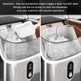 thumbnail image 6 of FREE VILLIGE Nugget Ice Maker Countertop with Soft Chewable Ice, Portable Sonic Ice Maker with Basket and Scoop, Removable Top Cover, Auto-Cleaning for Home/Party/RV/Camping (Stainless Steel Silver), 6 of 9