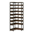 thumbnail image 3 of Yardi Yarda 9-Tier Corner Shoe Rack, Freestanding Shoe Storage Shelf, L-Shaped Shelf, Black & Brown, 3 of 4