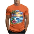 thumbnail image 2 of WAENQINLA Mens T-Shirts, Hawaiian Tropical Surfing Short Sleeve T Shirt Men's Graphic Tees Summer Crewneck Workout Shirts Tops, 2 of 5