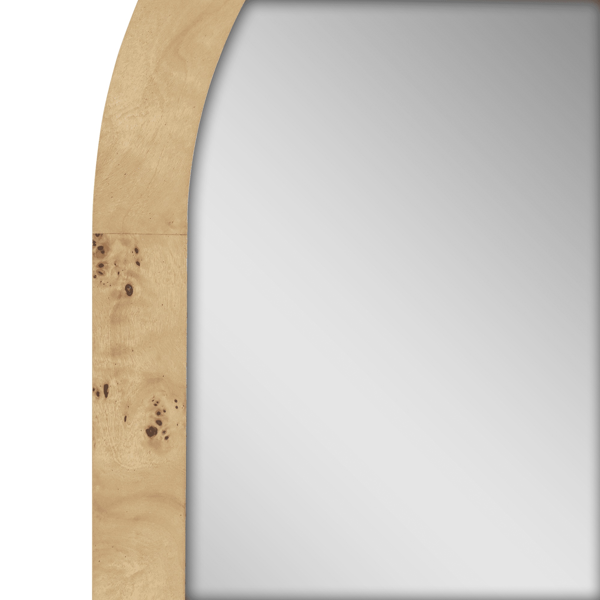 Beautiful Burlwood Arched Boho Vanity Decorative Mirror by Drew Barrymore, 22" Burlwood Bathroom Vanity Mirror for Wall, Bedroom and Entryway