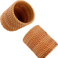 thumbnail image 2 of Paquete de 2 portalápices de ratán, soporte para brochas de maquillaje hecho a mano, organizador de escritorio de vid tejida, caja contenedora para bolígrafos, 2 of 5