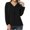 Black, variant on OAVQHLG3B Women Fashion Casual Solid V-Neck Loose Long Sleeve T-shirt Top Blouse Pullover