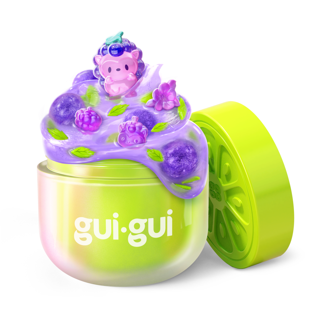 Gui Gui Fruity Glow Clear Slime Kit, Transparent Glassy, Scented