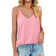 thumbnail image 2 of Patlollav Womens V-Neck Sleeveless T-Shirt Summer Solid Loose Blouse Tops, 2 of 6