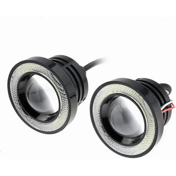 2pcs Eagle Eye LED Light, Universal COB Diaphragm Daytime Running Light 12V 1200LM DRL