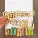 thumbnail image 2 of 15 Pairs Hoop Earrings Set Boho Fashion Statement Hoop Earrings Pack for Women Girls Birthday Gifts, 2 of 5