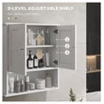 thumbnail image 6 of Rustic Wall Organizer: White Farmhouse Medicine Cabinet with Barn Doors & Shelf, 6 of 9