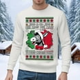 thumbnail image 2 of Mens Christmas Sweatshirts Funny Animal Long Sleeve Crewneck Soft Blend Mens Autumn and Winter Clothes,White,S, 2 of 4