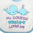thumbnail image 4 of Inktastic My Cousin Whale-y Loves Me Boys or Girls Baby Bib, 4 of 4