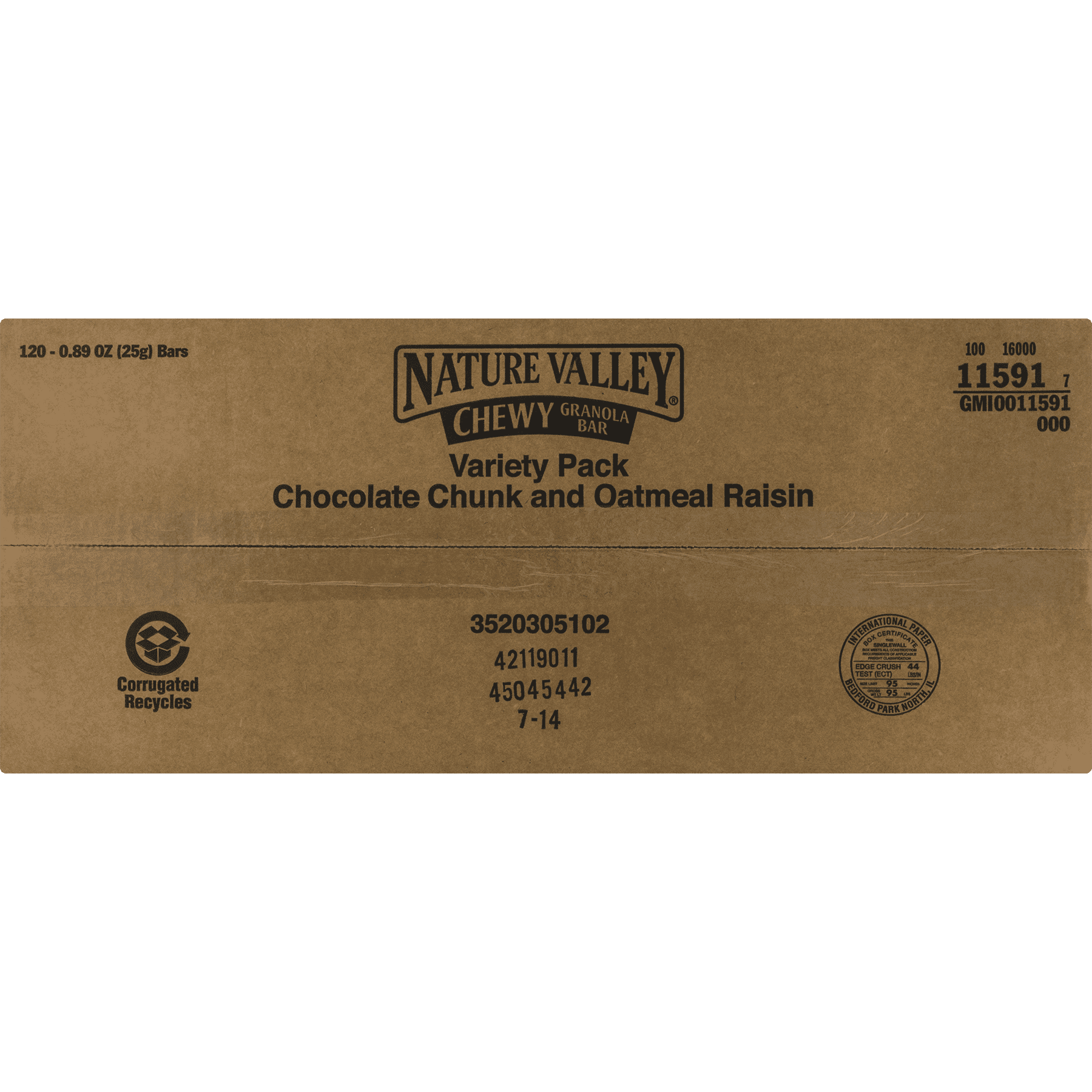 Nature Valley Chewy Granola Bar Variety Pack Chocolate Chunk and Oatmeal Raisin - 120 CT0.89 OZ