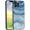 thumbnail image 1 of Compatible with iPhone 13 Pro Max Phone Case, Blue Marble 42 Case Men Women, Flexible Silicone Shockproof Case for iPhone 13 Pro Max, 1 of 1