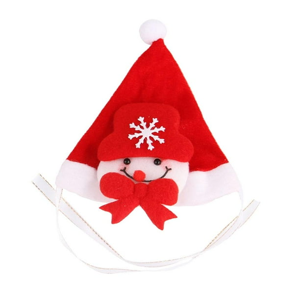 Mascota Gato Sombrero Navidad Papá Noel Disfraces Sombrero Gorra de Perro Monigote de nieve