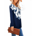 thumbnail image 5 of WQD Womens Long Sleeve Shirts Dressy Casual Floral Blouses Loose Tunic Tops for Fall Winter Spring (Available in Plus Size), 5 of 7