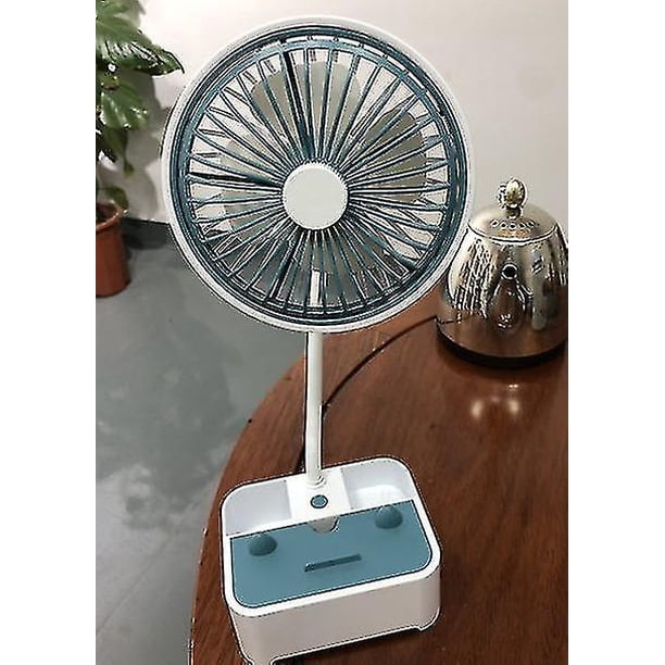 Ventilador pequeño de escritorio, USB, portátil, de mano, para oficina de estudiantes, soporte para bolígrafo silencioso