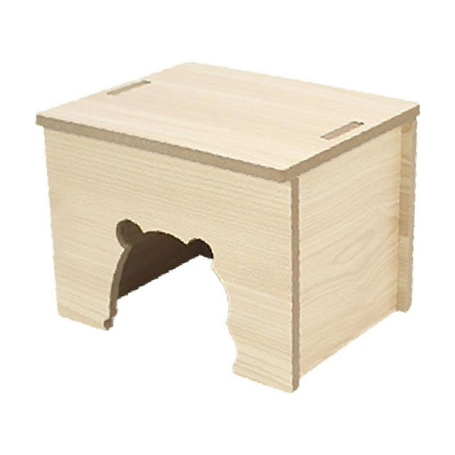 Casa de Madera para Hámster, Suministros de Paisajismo para Hábitat, Escondite para Mascotas, Cabaña de Juego, Escondite para Hámster, Lemmings, Hámst 15cmx11cmx11cm