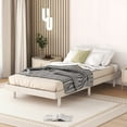 thumbnail image 3 of Nmkwnr Twin Size Wood Platform Bed Frame for Living Room, Bedroom, White, 3 of 9