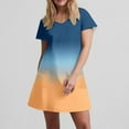 thumbnail image 6 of Npasoilc Summer Mini Dress for Women V-Neck Short Sleeve Pleated Skirts Casual loose Ruffle Dress with Pockets, 6 of 8