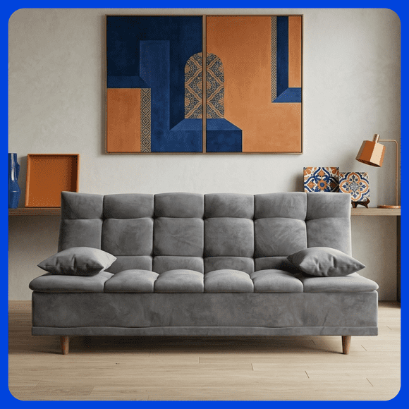 LASE Muebles Sofá Cama Janeiro Matrimonial Sillón Reclinable 3 Posiciones Boucle Chocolate