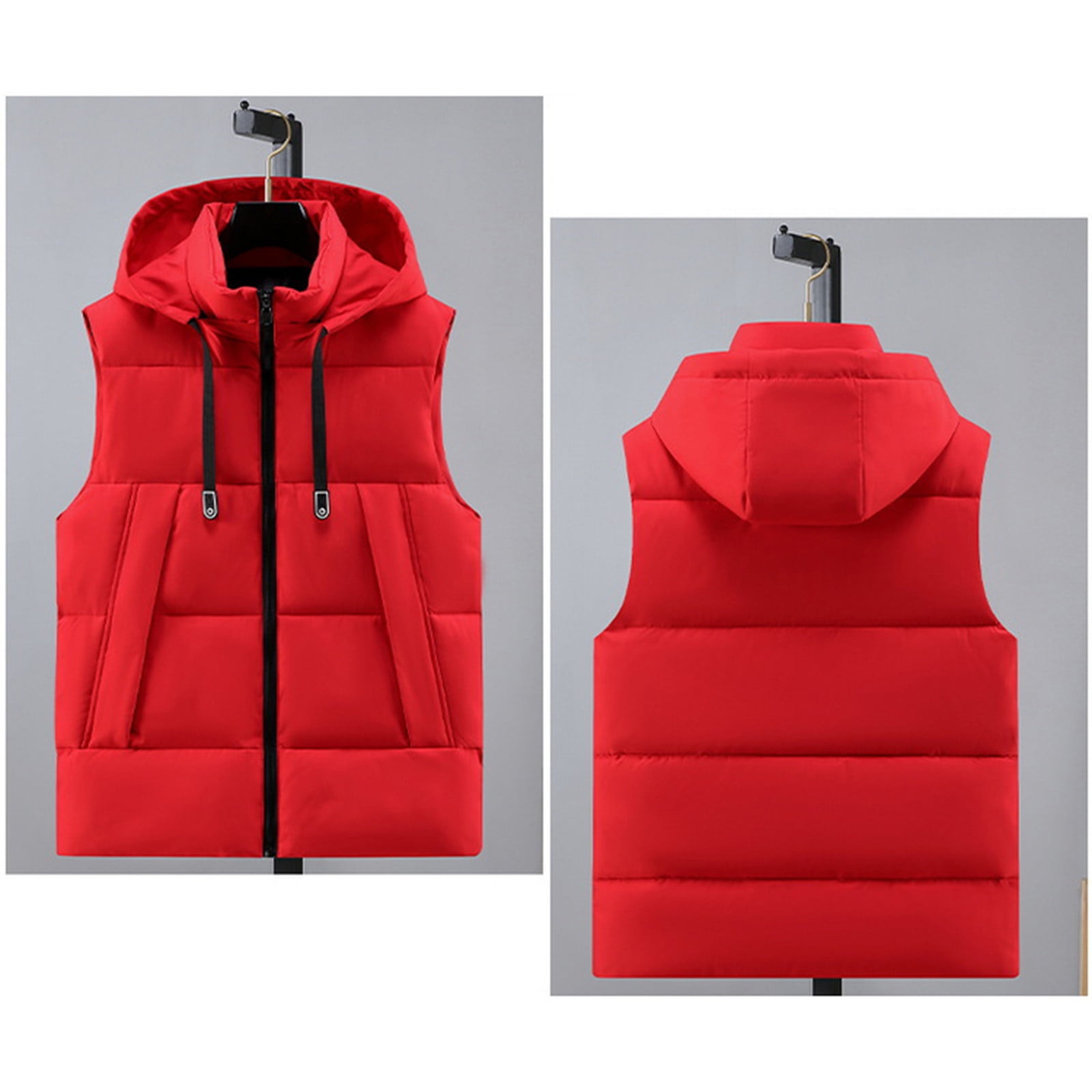 ZACPNCV Mens Lightweight Softshell Vest Windproof Sleeveless Jacket Zip Up Fleece Lined Vest Outerwear for Golf Running