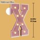 thumbnail image 4 of Letra X iluminada con letras impresas en oro rosado de 90 cm, 4 of 7