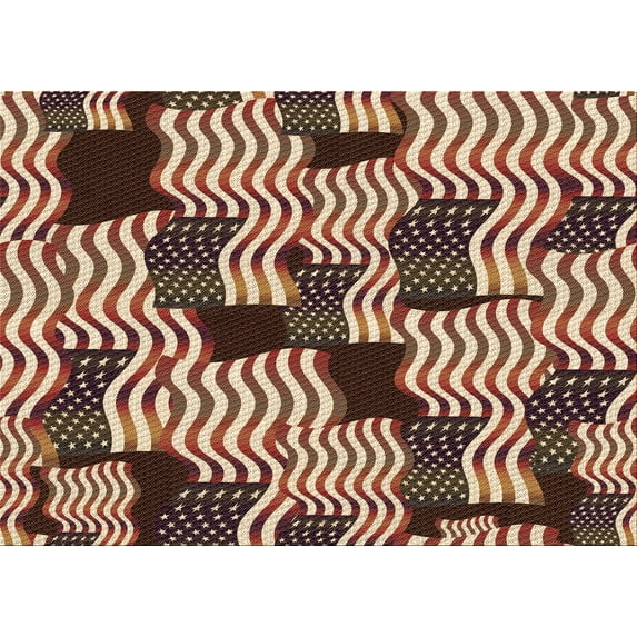 Ahgly Company Indoor Rectangle Patterned Brown Sugar Brown Area Rugs, 5' x 8'