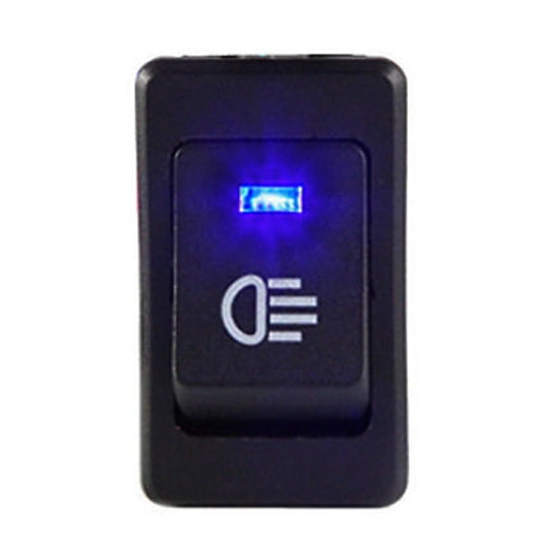 1PCS 12V 35A Car Fog Light Rocker Switch 4Pins Blue LED Dash Dashboard