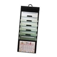 thumbnail image 4 of Abbracc Hanging Wall File Organizer 6 Pocket Expanding for Work Efficiency Classroom green, 4 of 9