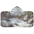 thumbnail image 5 of Yayeee Kids Hooded Towels Toddler Soft Absorbent Beach Bathing Wrap 50" x 23.5", River and Mountains, 5 of 5