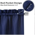 thumbnail image 2 of 3 Pieces Window Curtains and Valance Set, Rod Pocket Waffle Woven Textured Short Window Curtain, 2 of 7