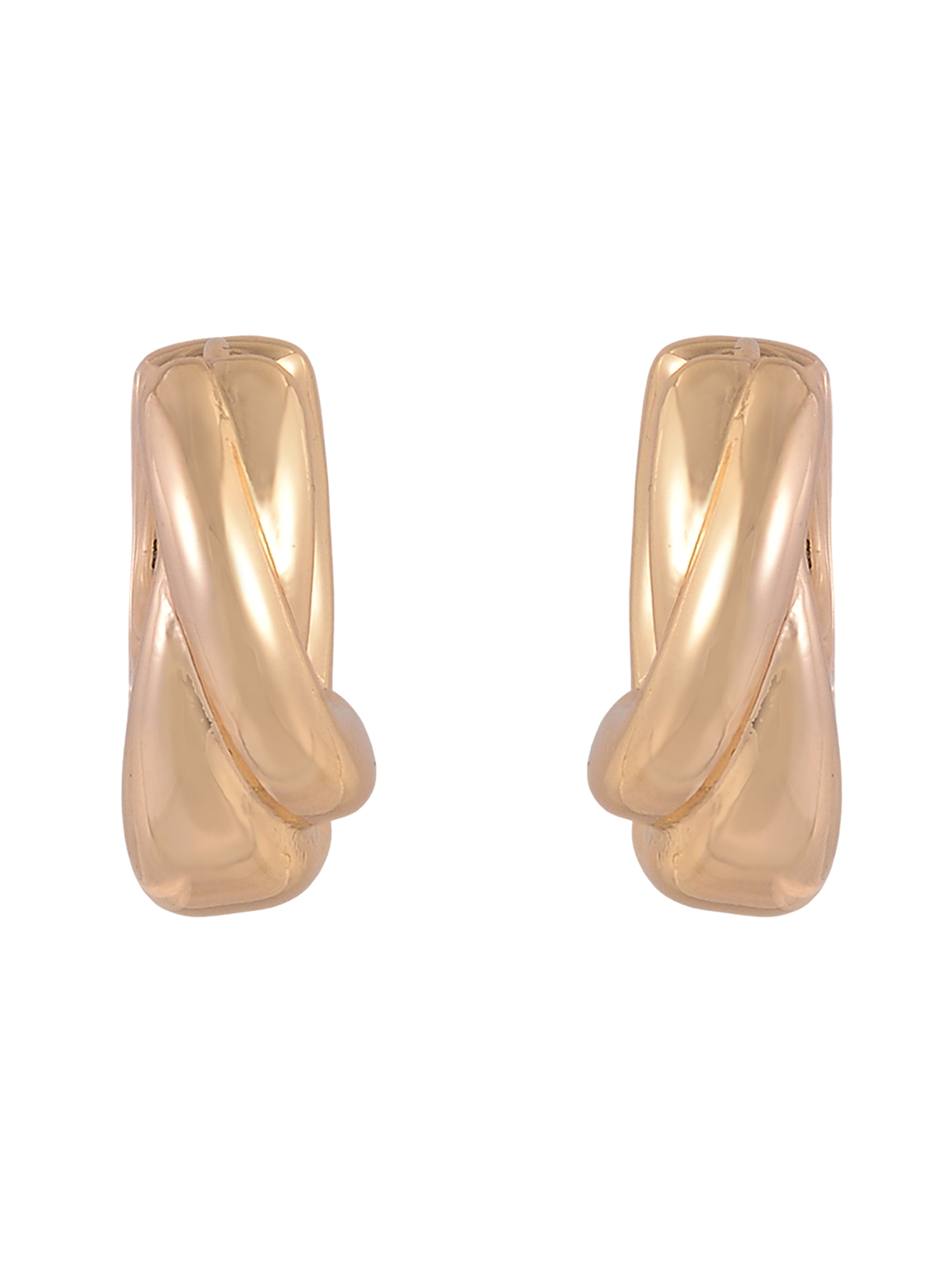 Time and Tru Goldtone Chunky Twist Hoop Earring
