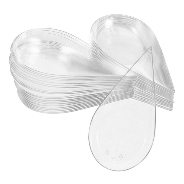 Desserts Dishes 100Pcs Transparent Dinner Plates Enhances Flavors for Outdoors