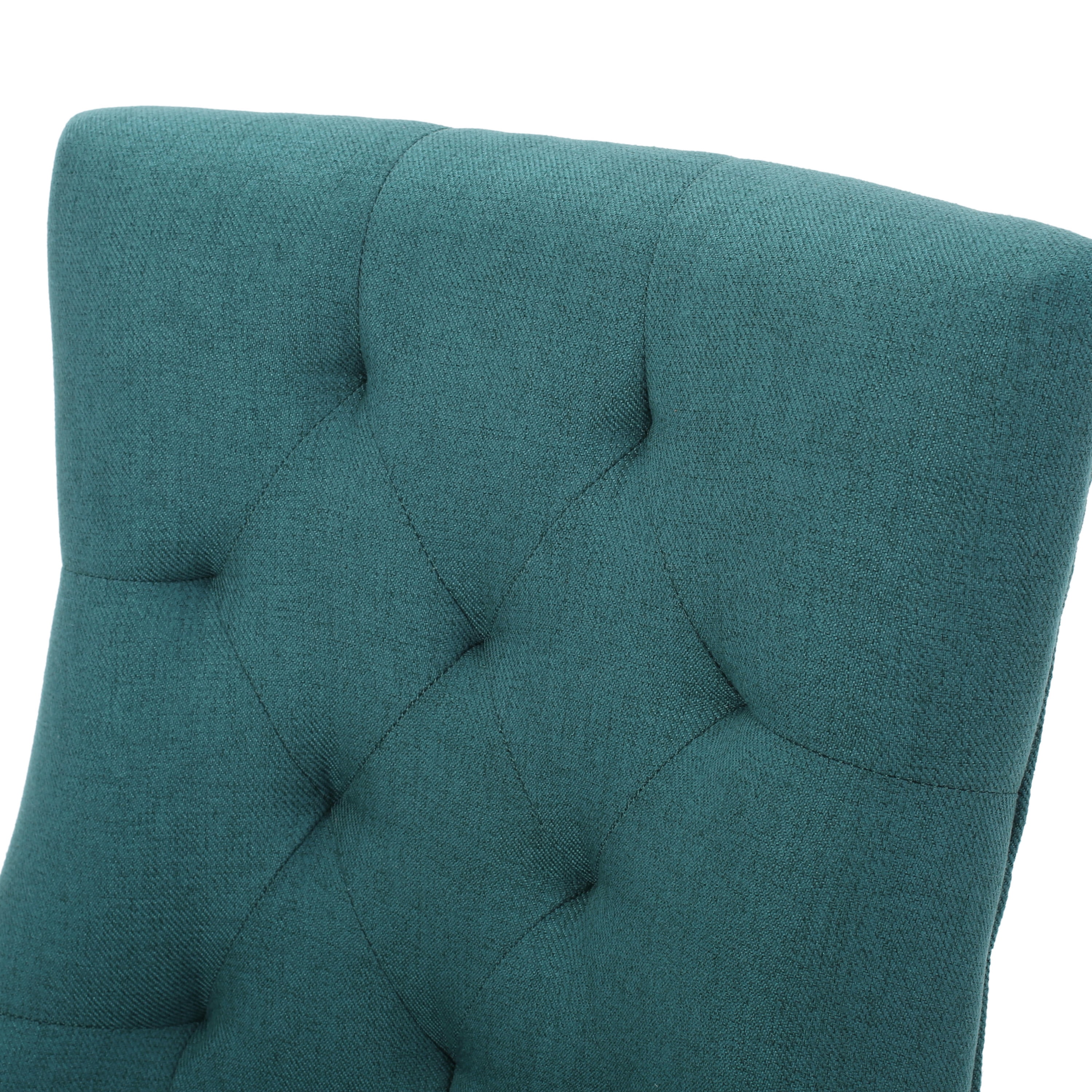 Noble House Haley Contemporary Fabric Dining Chairs, Set of 2, Dark Teal