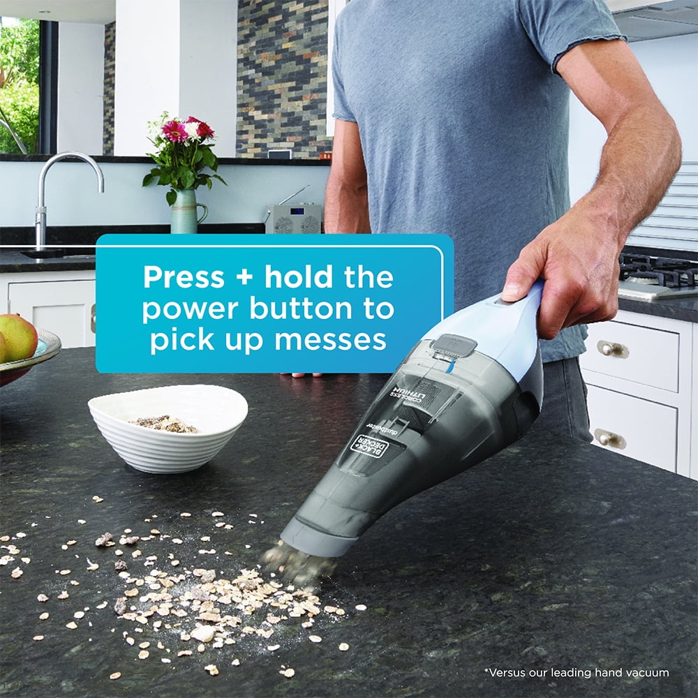 BLACK+DECKER dustbuster® 7.2V 1.5Ah Cordless Hand Vacuum, for Quick Cleanups, Model #HNVC215B12, Icy Blue