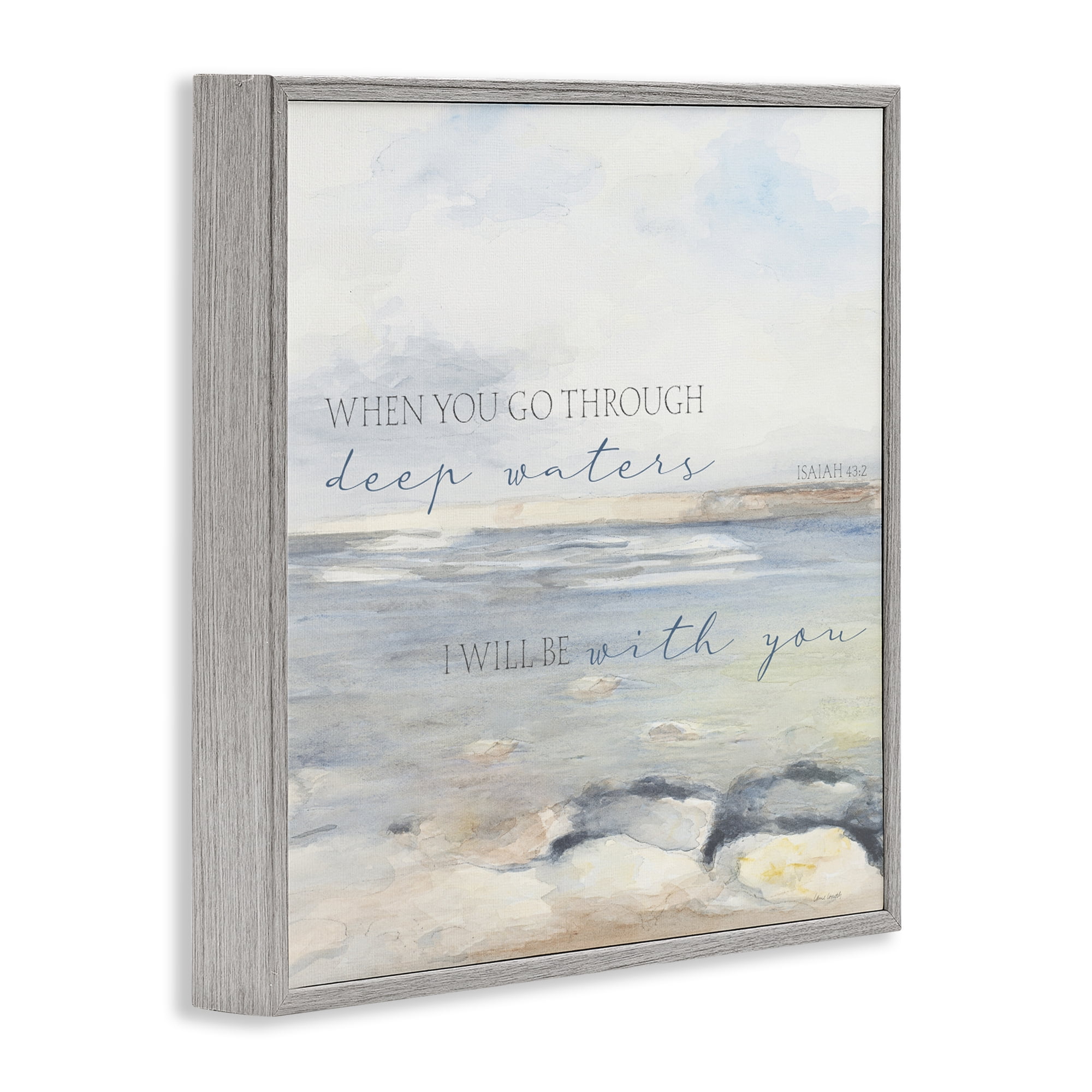 Stupell Industries Deep Waters with You Gray Framed Giclee Art, design by Lanie Loreth