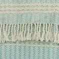 thumbnail image 2 of Rizzy Home  Hand-made Modern Striped Throw Blanket Blue/Natural, 2 of 5