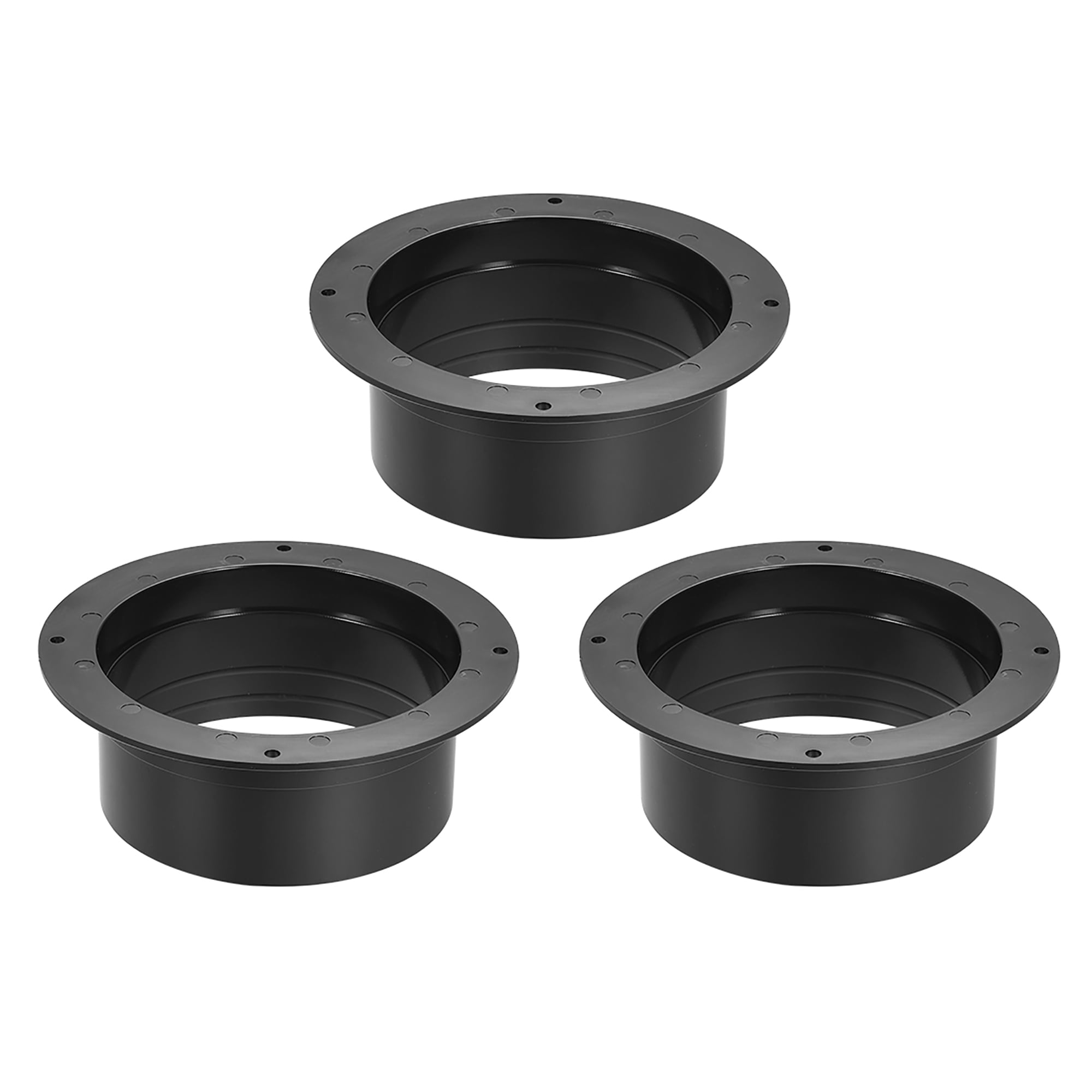 110mm Dia Straight Duct Connector Flange ABS Plastic Air Outlet Inlet